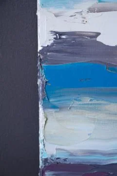Textured background of paint in cold tones, selective focus Stock Illustration