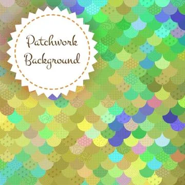 Textured Background of Round Patches Stock Illustration