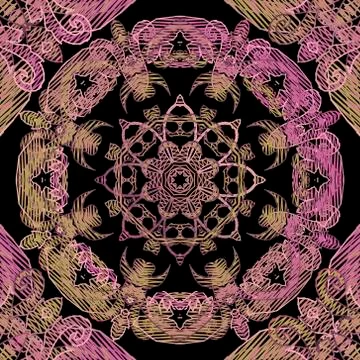 Textured baroque vector seamless pattern. Colorful floral grunge background.  스톡 일러스트