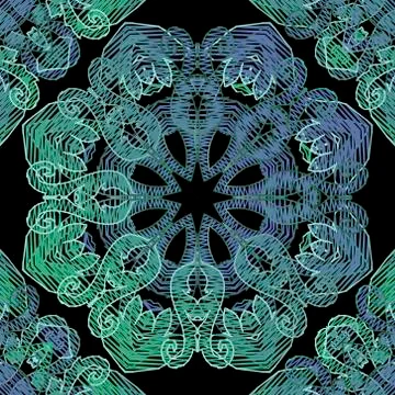 Textured baroque vector seamless pattern. Colorful floral grunge background.  イラスト素材