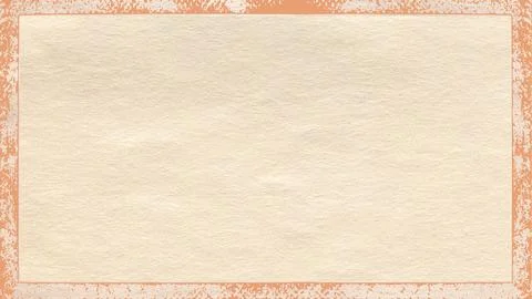 A textured beige paper background with a distressed orange border frame Stock Illustration