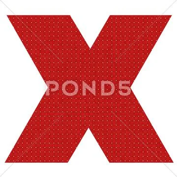 Textured Big X Stock Illustration