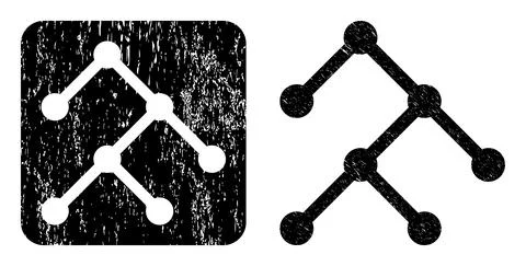 Textured Binary Structure Carved Imprint Illustrazione stock