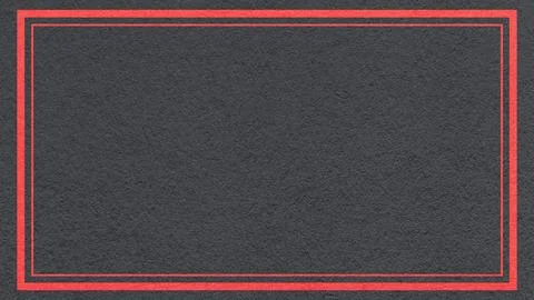 Textured black paper background with bright red double frame border and cop.. Stock Illustration