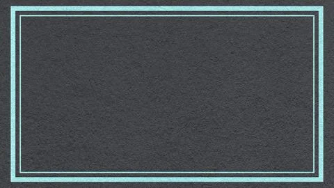 Textured black paper background with light blue double frame border and cop.. 스톡 사진