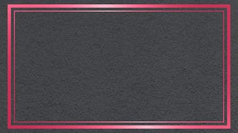 Textured black paper background with metallic red double frame border and c.. Stock Illustration