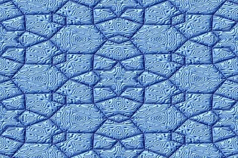 Textured blue bricks in wall as endless texture Stock Illustration