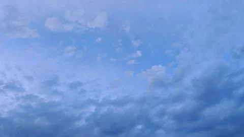 Textured Blue Sky with Mixed Clouds Background Foto stock