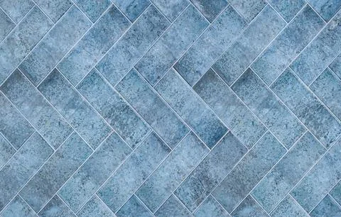 Textured Blue Tile with Classic Pattern for Wall and Floor Stock Photos