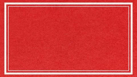 Textured bright red paper background with white double frame border and cop.. Stock Illustration