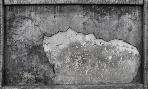 Textured of broken cement wall surface use as background ,backdrop Stock-Fotos