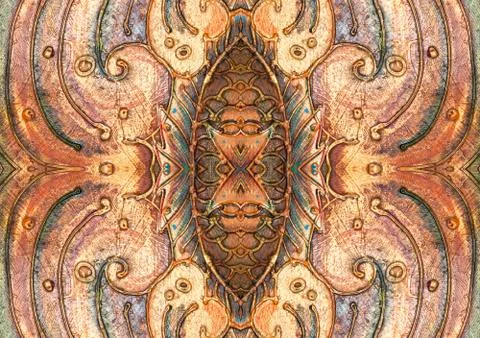 Textured brown picture frame Stock Illustration
