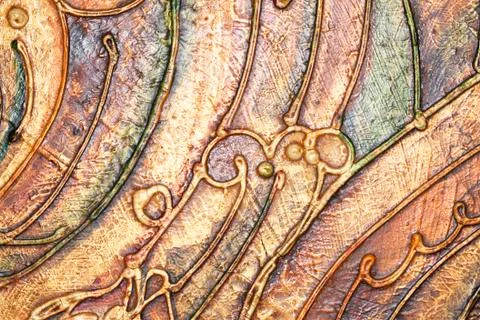 Textured brown picture frame Stock Photos