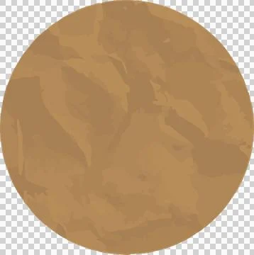 Textured brown sphere is floating in flat style with mottled surface, Stock Illustration