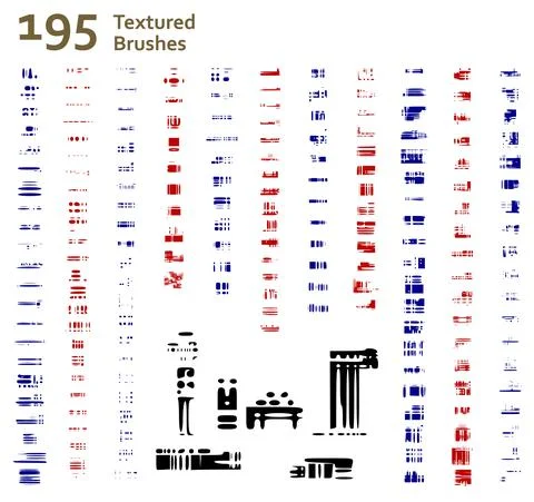 Textured Brushes 스톡 일러스트
