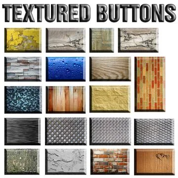 Textured buttons Stock Illustration