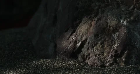 Textured Cave Wall in Dim Light. Stock Footage 272652048