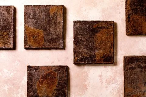Textured ceramic tiles for background Foto stock