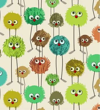 Textured characters Stock Illustration