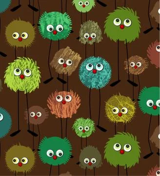 Textured characters Stock Illustration