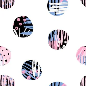 Textured Circles Pattern Stock Illustration