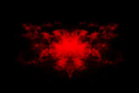 Textured cloud, Abstract red,isolated on black background Stock Illustration