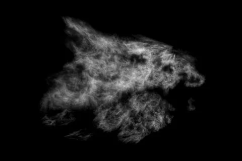 Textured cloud,Abstract black,isolated on black background Stock Photos