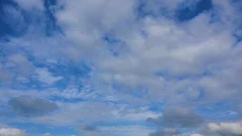 Textured clouds are flying across the sky. Timelapse Stock Footage 341815006