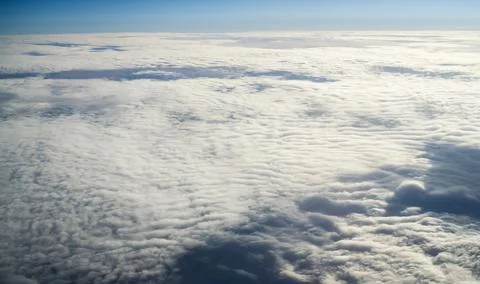 Textured clouds high in the sky. Foto stock