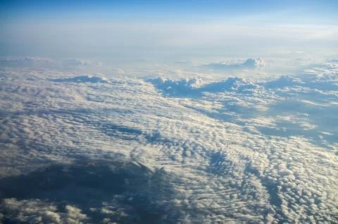 Textured clouds high in the sky. Foto stock