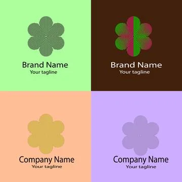 Textured Clover Logo Stock Illustration