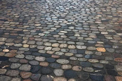Textured Cobblestone Pattern for Architectural Design and Urban Decor Stock Photos