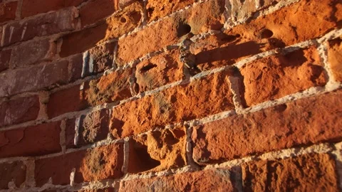 Textured Cracked Brick Wall. Stock Footage 195934919