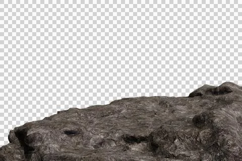 Textured dark gray rock surface with jagged edges and crevices Stock Photos