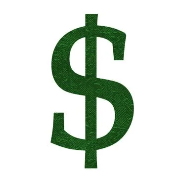 Textured Dollar Sign Stock Illustration