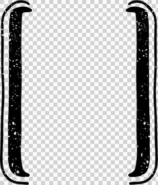 Textured Double Line Square Brackets Keywords square bracket, double line, t Illustrazione stock