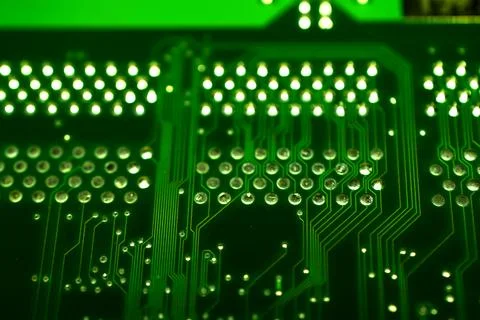 A textured drawing created by a close-up of an electronic circuit board. Foto stock
