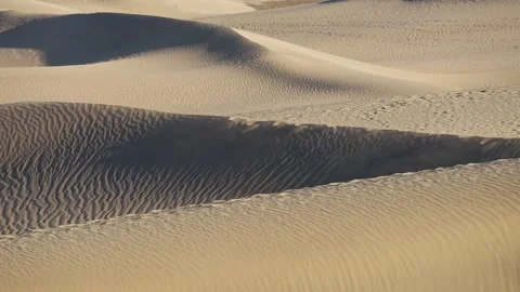 Textured Dune Surface at Golden Hour, Maspalomas, Gran Canaria Stock Footage 344480246