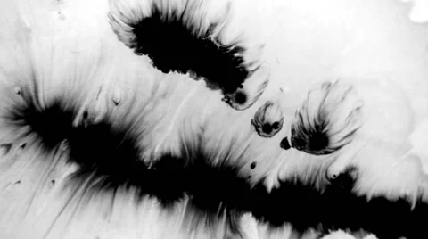 Textured Effect. Ink Blot On Paper Stock Footage