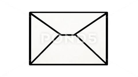Textured envelope on white Stock Illustration