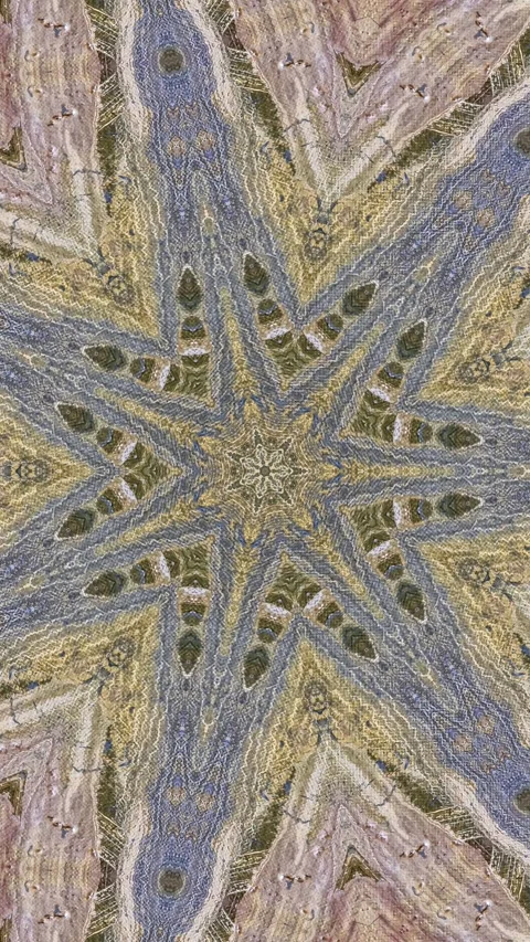 Textured fabric kaleidoscopic pattern animation loop Stock Footage 336541476