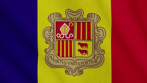 The textured flag of Andorra Stock Footage 276859357