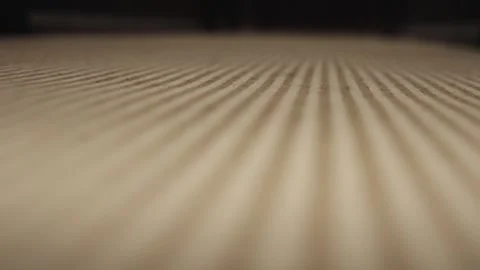 Textured floor carpet surface lines leading into depth with low angle viewpoi Stock Footage 326003495