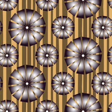 Textured floral seamless pattern, chamomile daisy flower blossom, summer back Stock Illustration