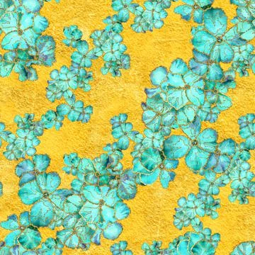Textured floral seamless pattern Stock Illustration