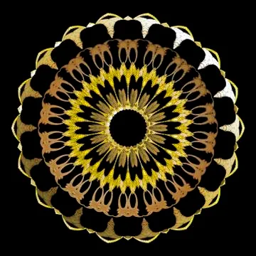 Textured floral vector mandala pattern. Colorful tapestry background. Grunge  Illustrazione stock