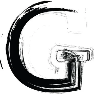 Textured font with an eroded rough letterpress print texture. Unique design.. イラスト素材