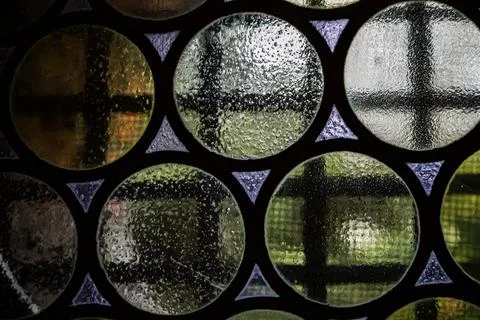 Textured glass circle pattern Stock Photos