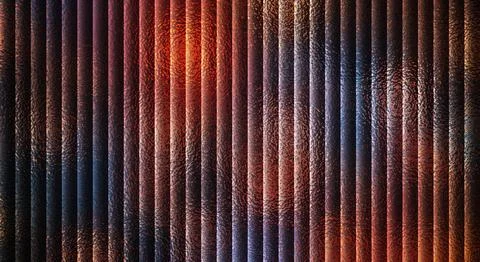 Textured Glass Panel with Vertical Ribs and Warm Light Effects Stock Illustration