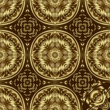 Textured gold 3d grunge vector seamless pattern. Modern ornamental surface Ilustración de archivo